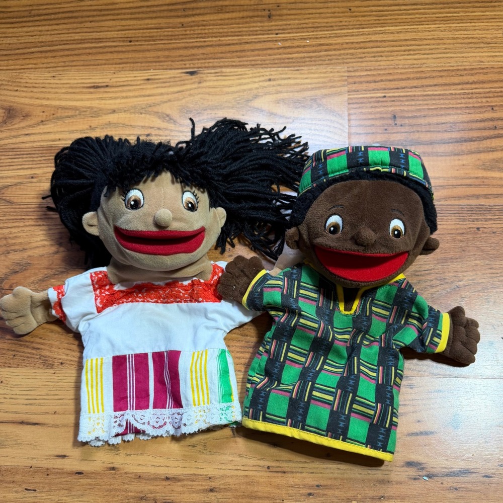 Lakeshore Learning Multicultural Hand Puppets Set of 2 Diversity Educational Toy